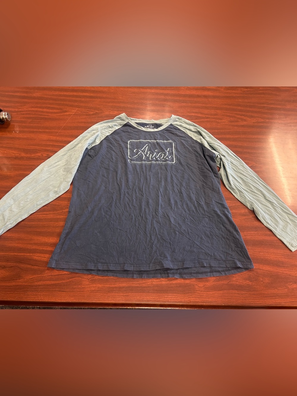 Ariat® Ladies R.E.A.L™ Baseball Midnight Navy & Arctic Shirt size 2XL